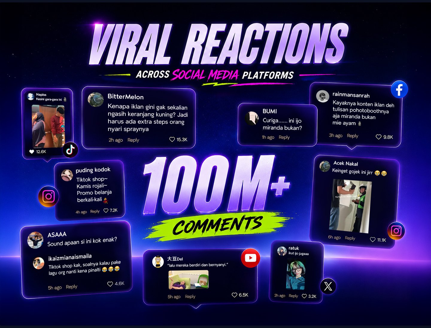 Viral Reactions — 100M+ Comments